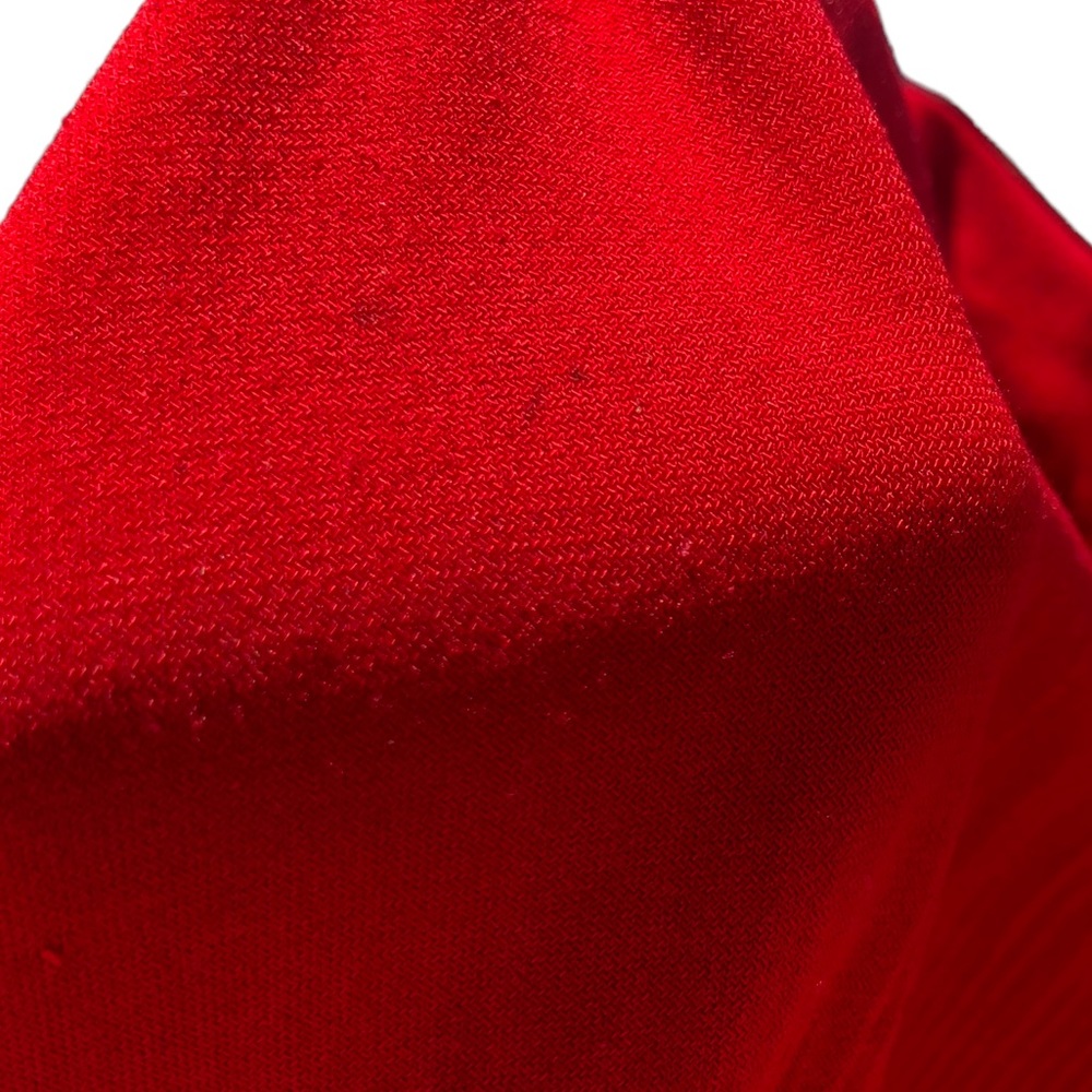 Sassy Brilliant Red Elastic Neckline Sexy Blouse Medium - Picture 7 of 8